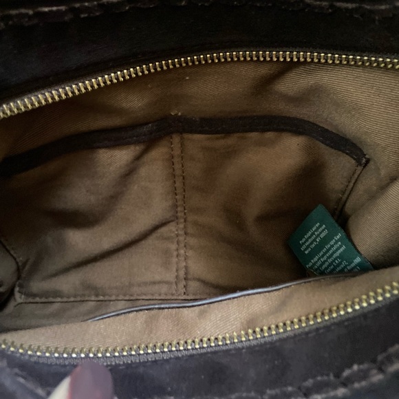 Ralph Lauren Chocolate Brown Suede Crossbody Bag - Picture 10 of 10